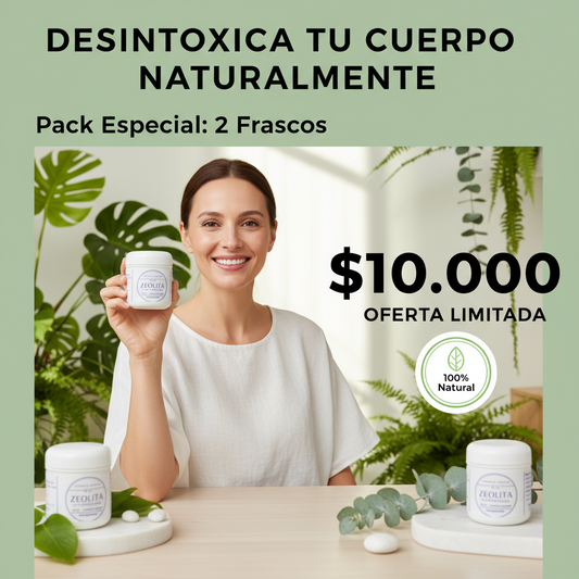 Pack 2 Frascos de Zeolita Micronizada - Oferta Especial